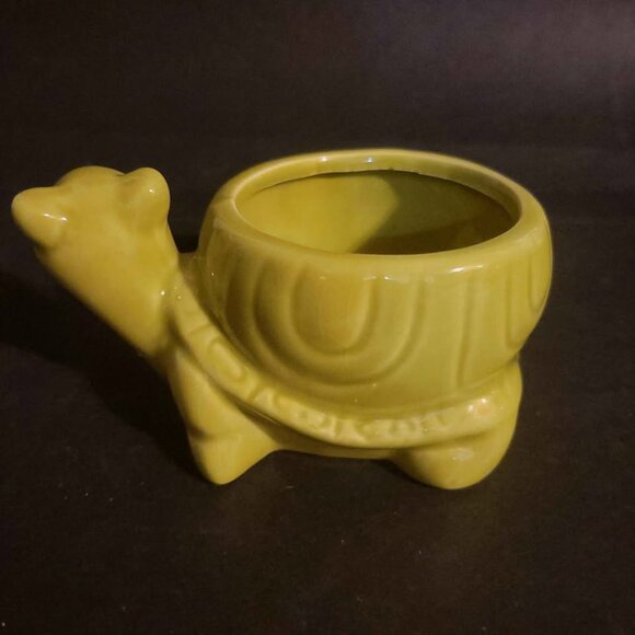 Small Ceramic Turtle Planter, Also Known As The Tillie The Turtle Planter - Picture 3 of 8